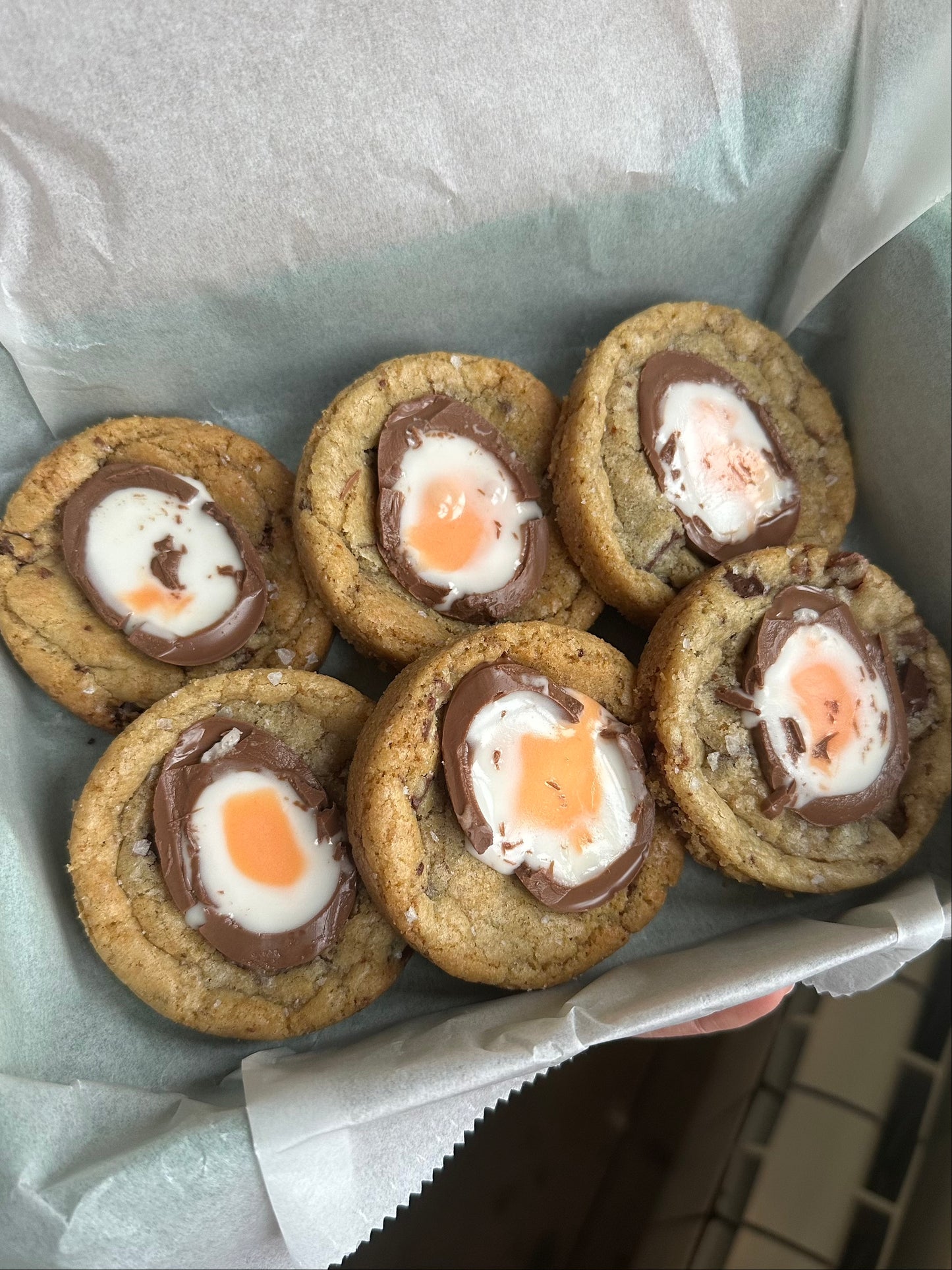 Creme egg cookies